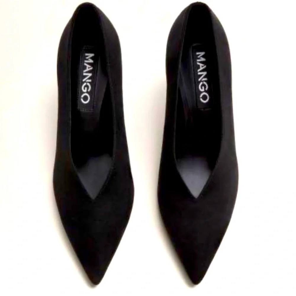 Mango vampires faux suede heels size 36 5.5 women’s $89